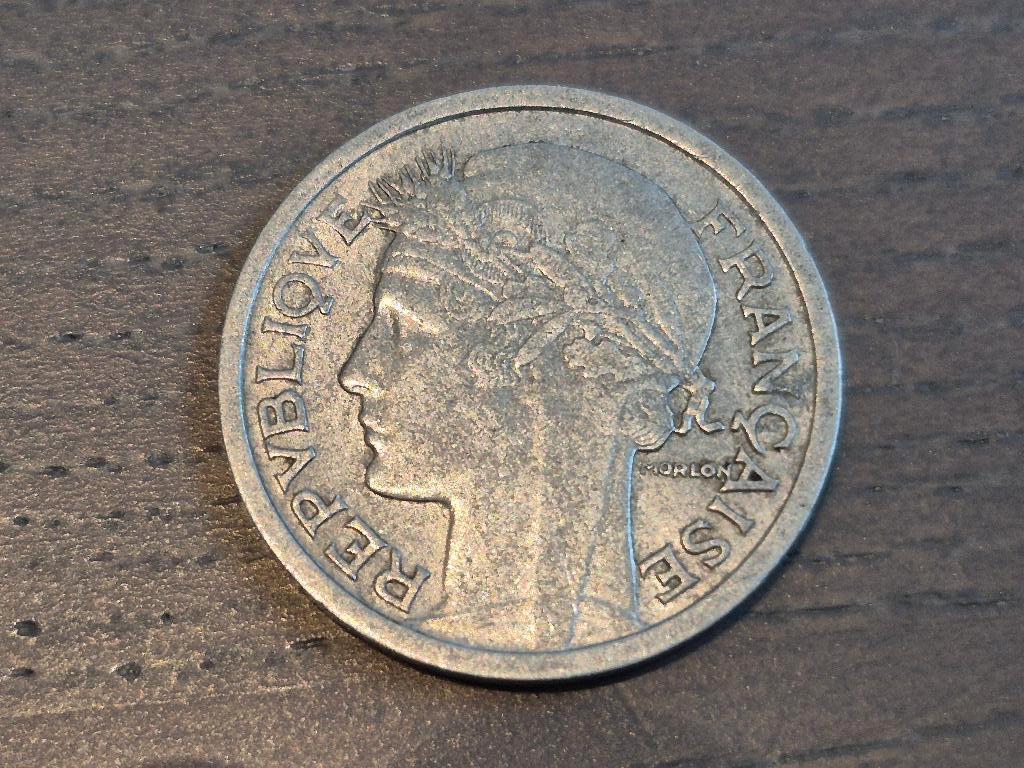 Pièce RF Morlon 1947 B (Beaumont-le-Roger) 1 franc, Enlèvement ou Envoi, France
