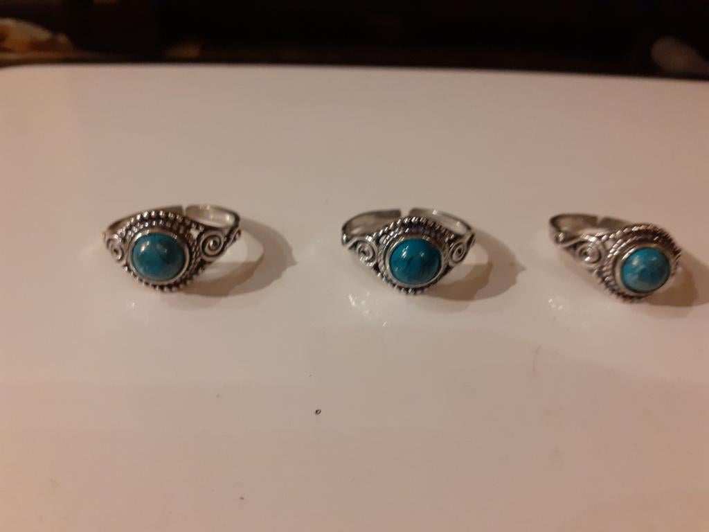 verstelbare ringen turquoise, Ophalen of Verzenden, Nieuw