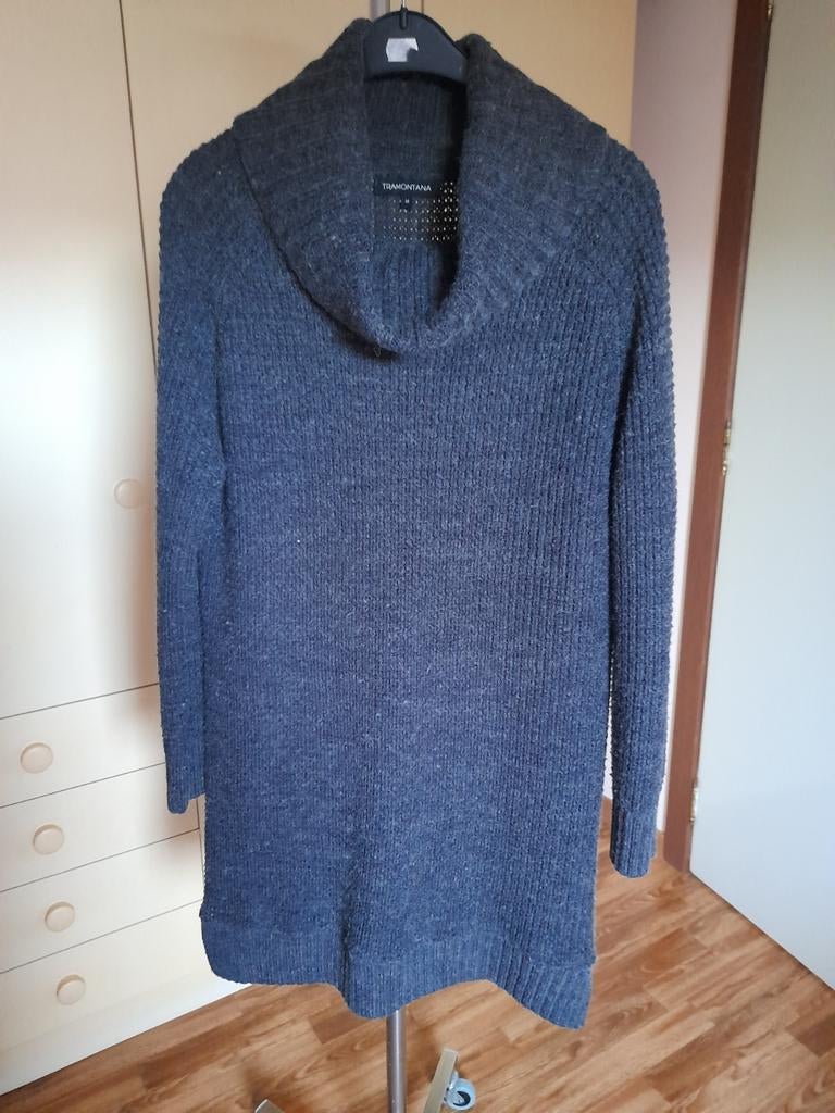 Grof gebreide jurk met wol., Maat 38/40 (M), Tramontana, Ophalen of Verzenden, Grijs