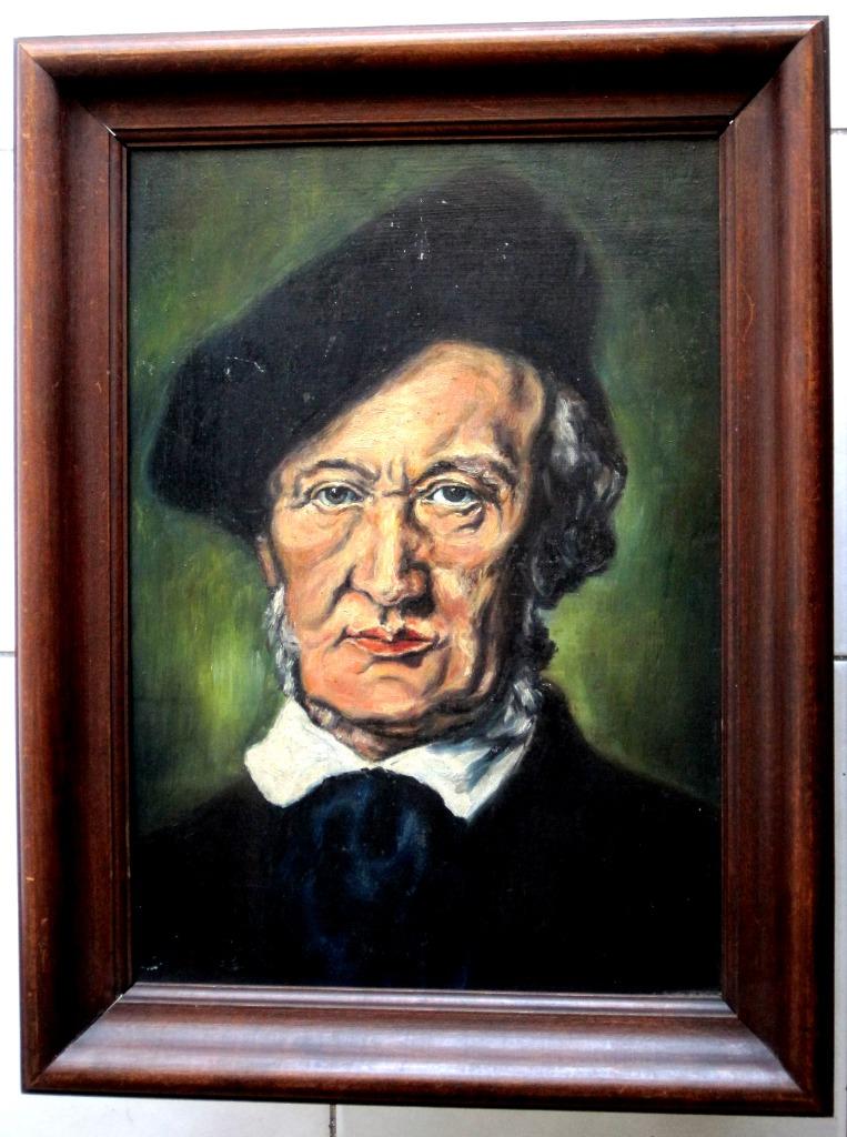 Portrait à l'huile Richard WAGNER, Antiquités & Art, Enlèvement ou Envoi