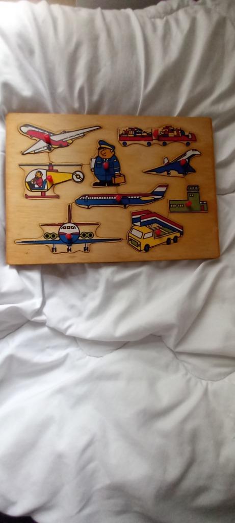 Vintage houten puzzel, Ophalen, Gebruikt, Van hout