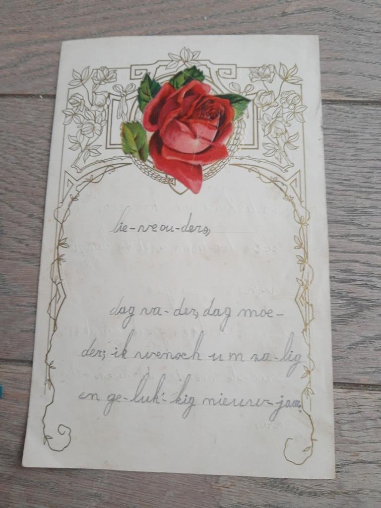 Nieuwjaarsbrief Balegem 1933, Antiek en Kunst, Ophalen of Verzenden