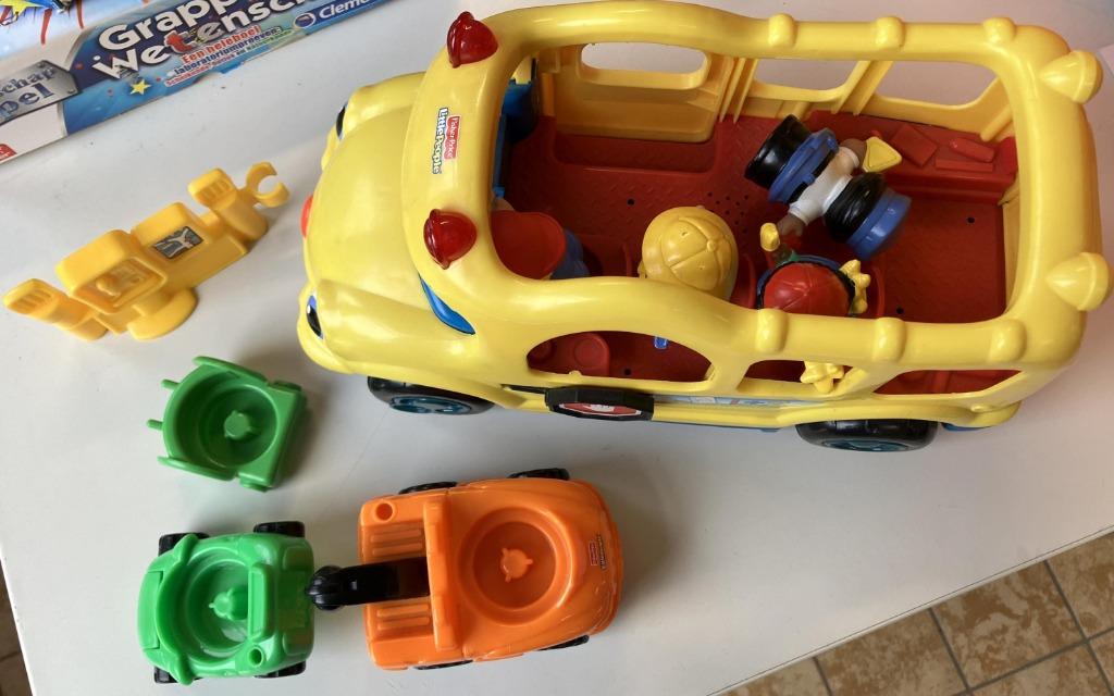 Fisher Price bus met toebehoren, Enfants & Bébés, Enlèvement ou Envoi, Utilisé, Voiture ou Véhicule