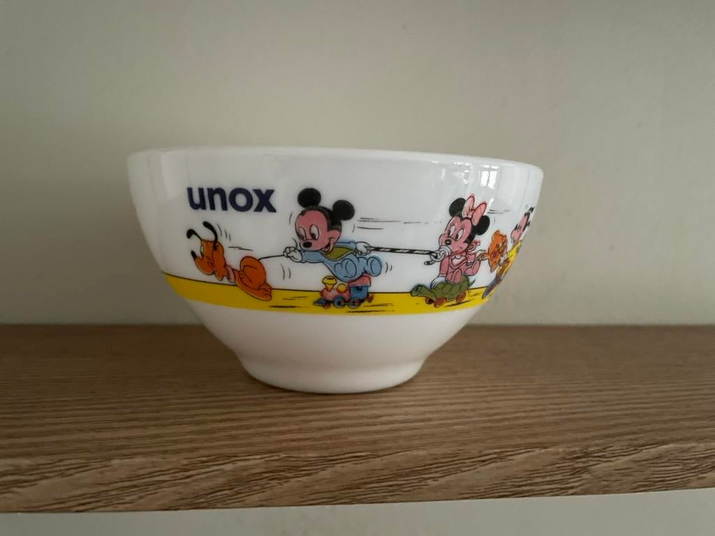 Vintage Kom Disney Unox Arcopal, Ophalen of Verzenden, Gebruikt, Overige stijlen, Kom(men)