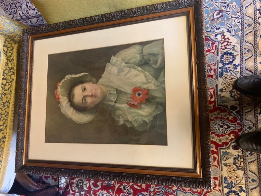 Tekening  : Lady with the poppies, Ophalen