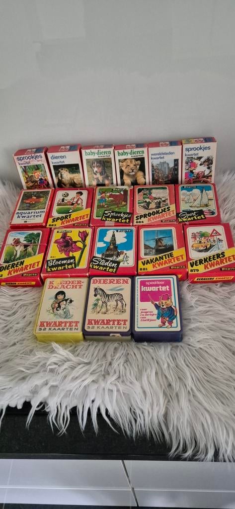 Lot vintage Kwartetspellen 19 stuks, Ophalen