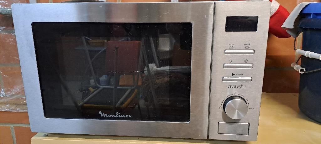 Combi-microgolfoven Moulinex, Elektronische apparatuur, Microgolfovens, Ophalen, Crisp, Zo goed als nieuw, Draaiplateau