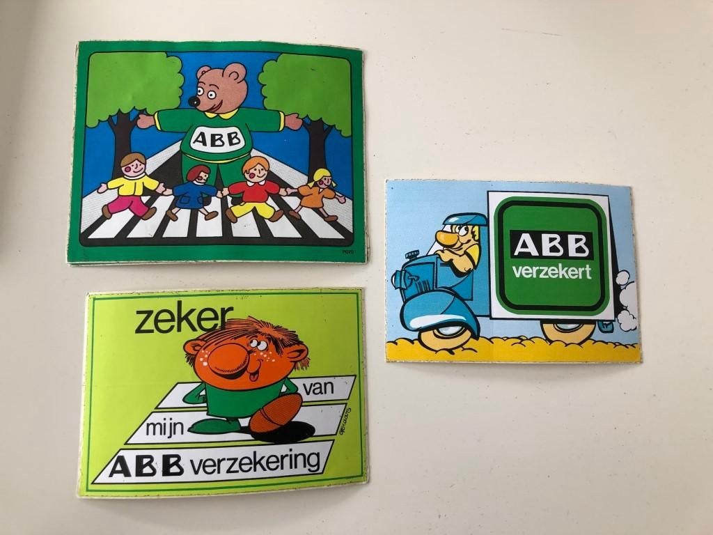 3 stickers ABB verzekeringen - Boerenbond, Verzamelen, Ophalen of Verzenden