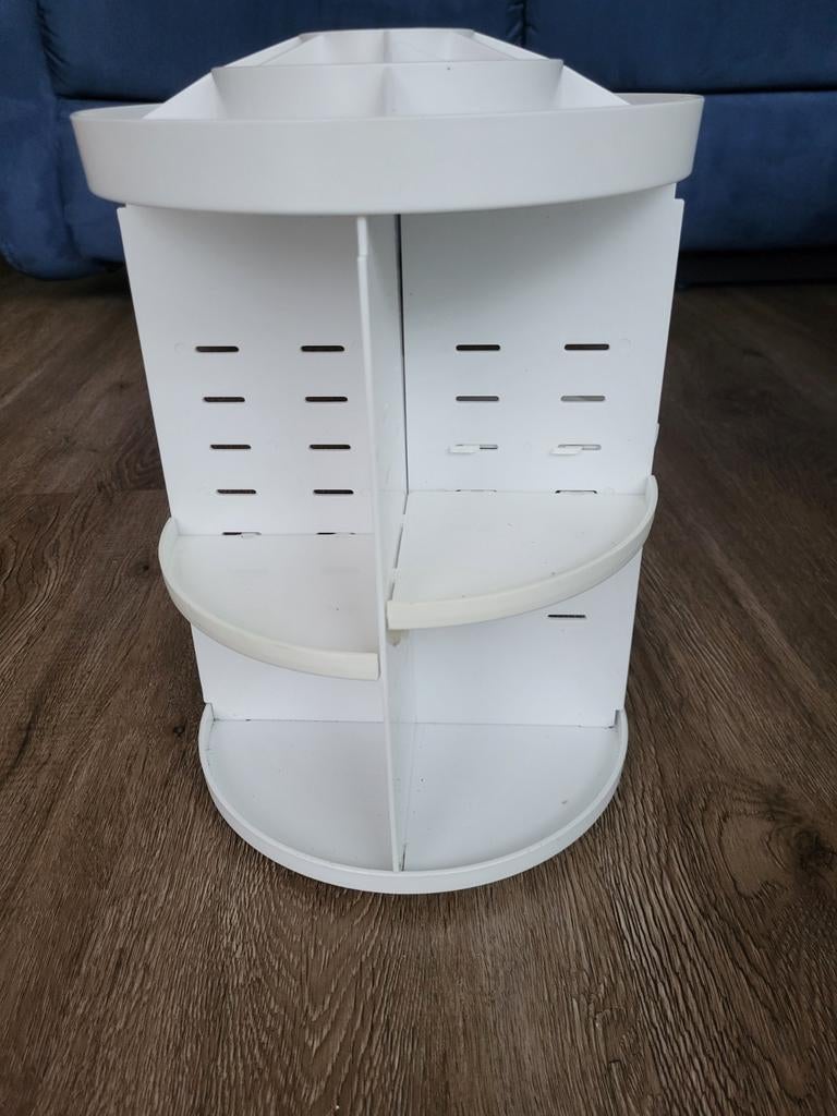 Rangeur pour  maquillage, blanc, sur plateau tournant, Enlèvement ou Envoi, Comme neuf, Blanc, Autres types