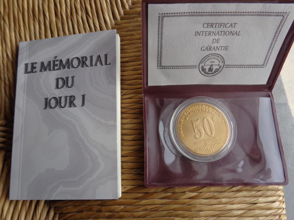 Bronzen medaille 50e verjaardag van de landingen 1994, Postzegels en Munten, Ophalen, Brons