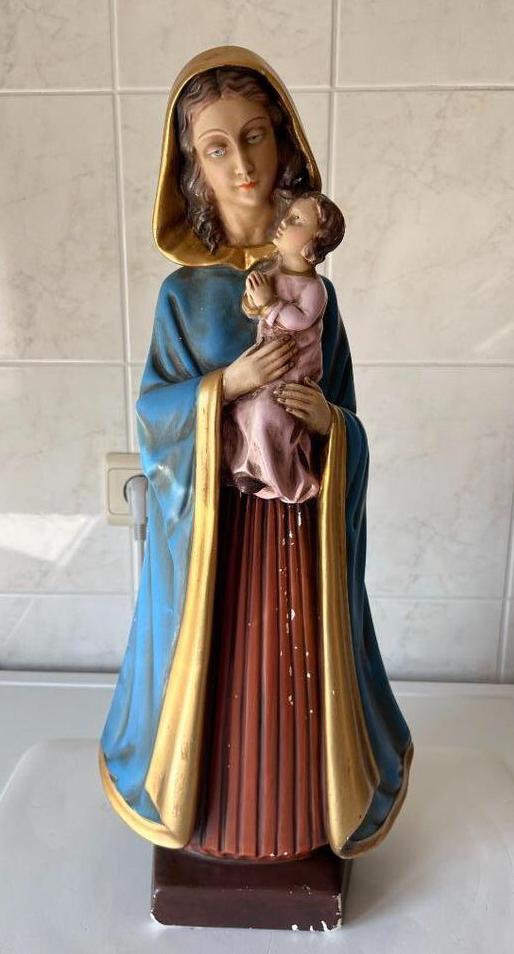 Maagd Maria Madonna en babykind - gesigneerd, Enlèvement ou Envoi