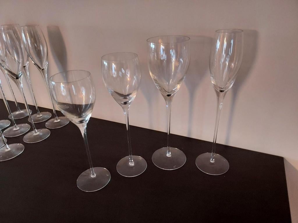 46 kristallen glazen Schott Zwiesel wit, rood, water & champ, Enlèvement, Comme neuf, Autres types