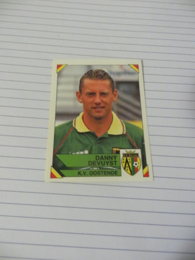 Voetbal: Sticker football 95 : Danny Devuyst - Kv Oostende, Enlèvement ou Envoi, Neuf, Autocollant