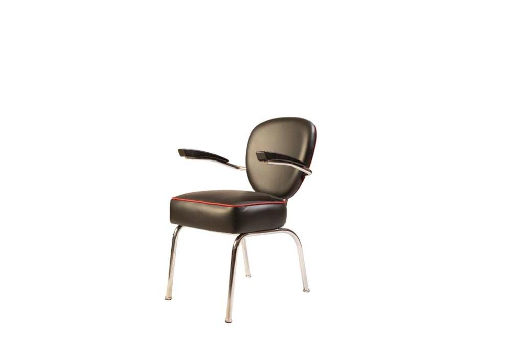 vintage stoel design Röder Söhne, Duitsland jaren ’50, Ophalen, Zwart, Vintage, Zo goed als nieuw