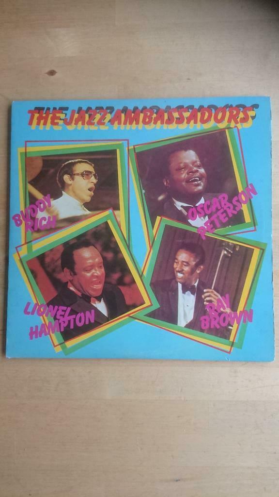 2LP Jazz Ambassadors Buddy Rich, Oscar Peterson, Lionel Hamp, Ophalen of Verzenden, Zo goed als nieuw, Jazz