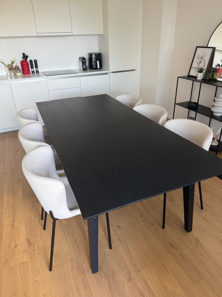 Zwarte tafel, Ophalen, Gebruikt, 100 tot 150 cm, 200 cm of meer