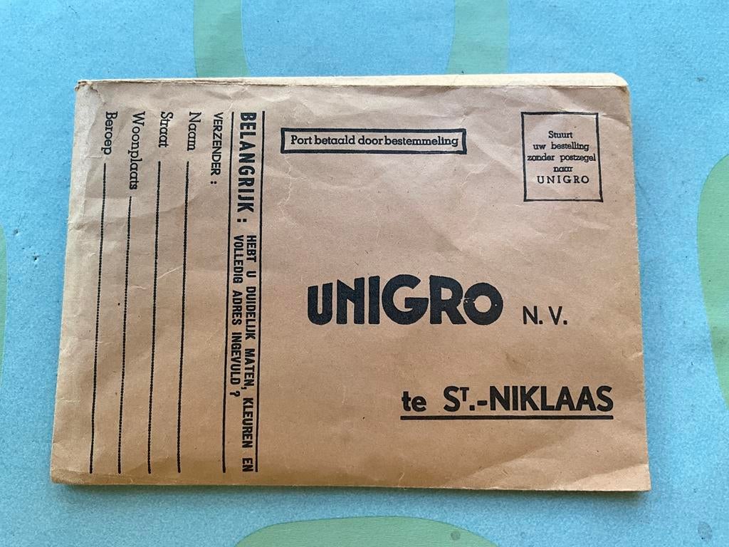 Enveloppe unigro postorder, Ophalen of Verzenden