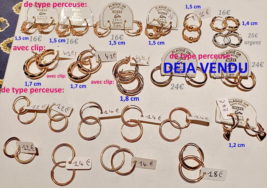 Petites créoles plaqué or ou en argent sans pierre NEUVES, Handtassen en Accessoires, Oorbellen, Nieuw, Hangers, Overige materialen