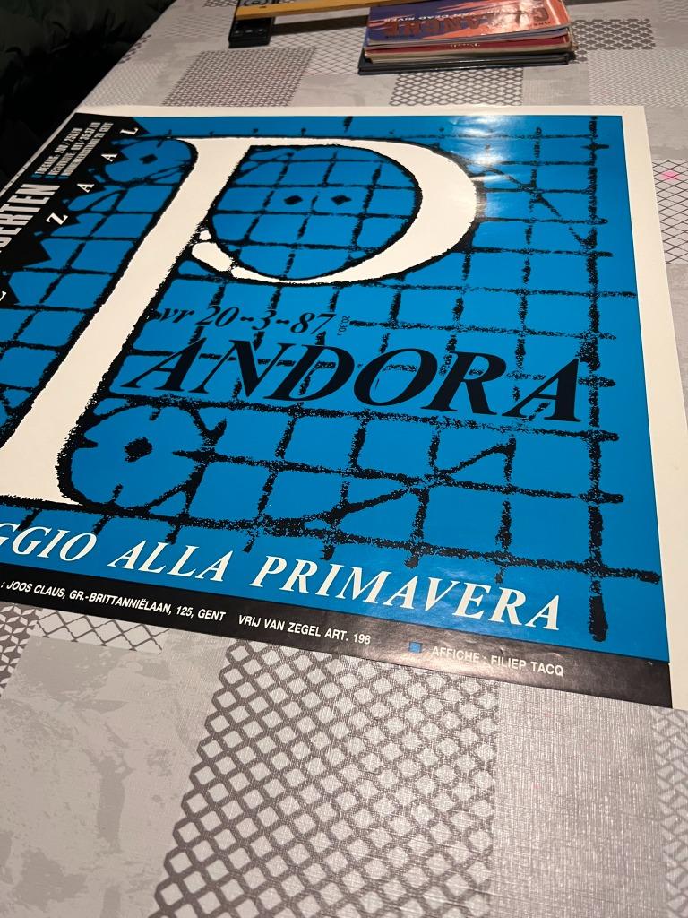 Vintage Poster Klassieke Koncerten: Andora Omaggio Alla Prim, Verzamelen, Gebruikt, Deurposter of groter, Vierkant, Ophalen of Verzenden