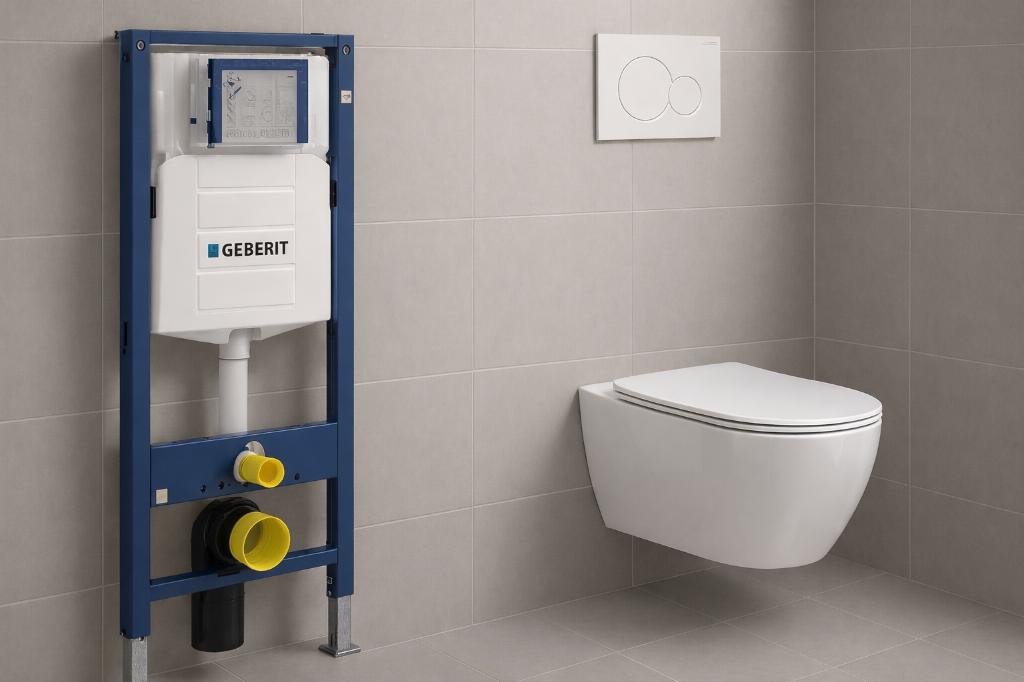 Wc Geberit set up320 + Wc + drukplaat sigma01  Actie!!!, Doe-het-zelf en Bouw, Sanitair, Nieuw, Toilet, Ophalen of Verzenden
