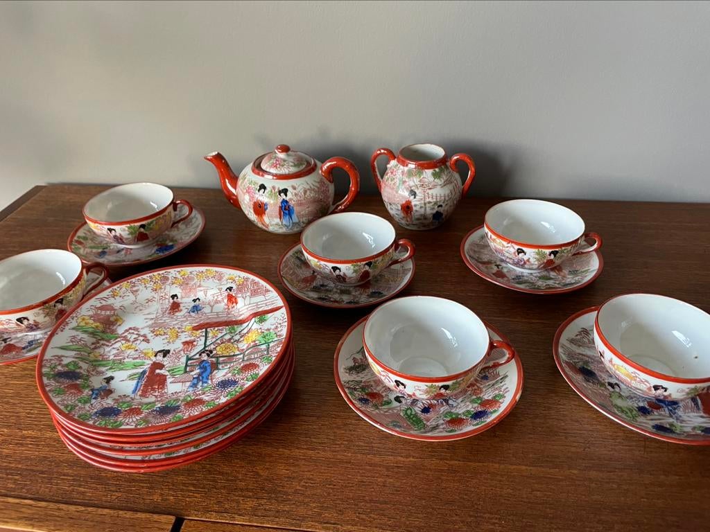 Chinees theeservies + bordjes, Ophalen