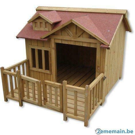 Niche chien abri chien niche + terrasse niche XL NEUF, Envoi, Neuf