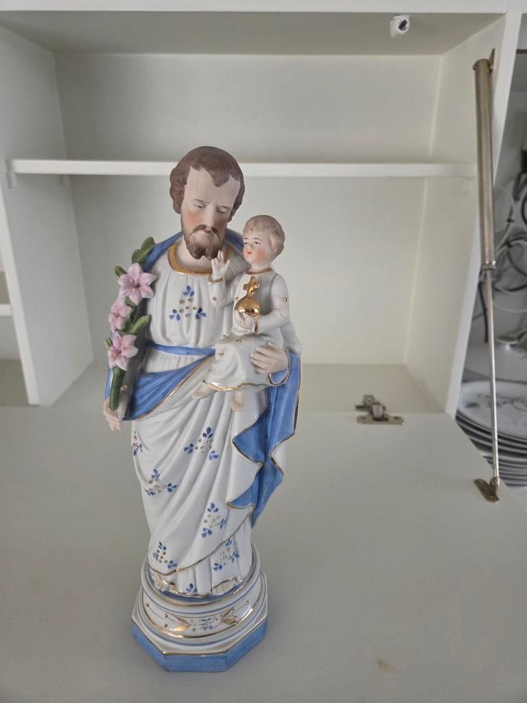 Heel mooi beeld van jozef en kindje jezus, Antiek en Kunst, Ophalen
