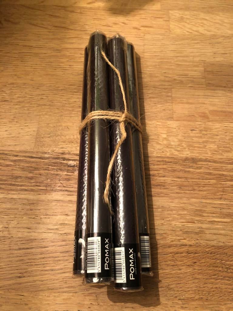 POMAX KAARSEN ZWART TAFELKAARSEN, Huis en Inrichting, Woonaccessoires | Kandelaars en Kaarsen, Ophalen of Verzenden, Nieuw, Zwart