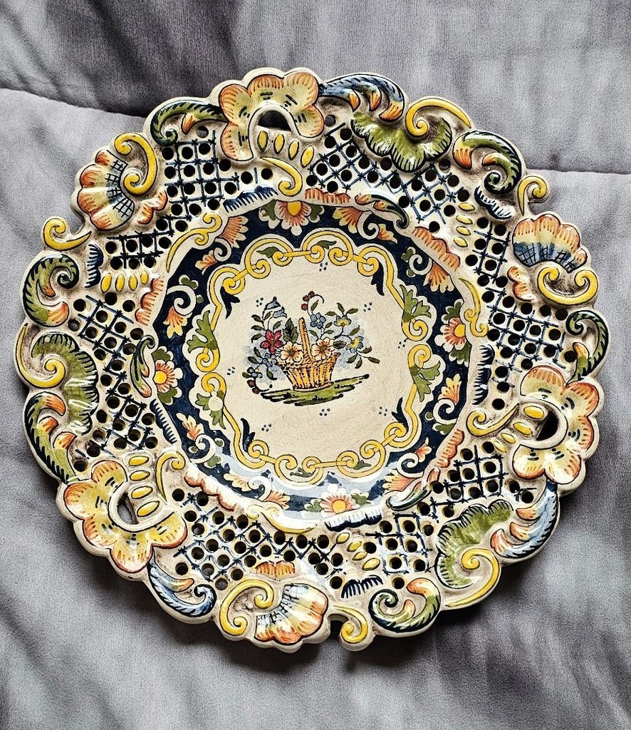 Assiette de collection vintage en céramique de Rouen 19 cm, Enlèvement ou Envoi
