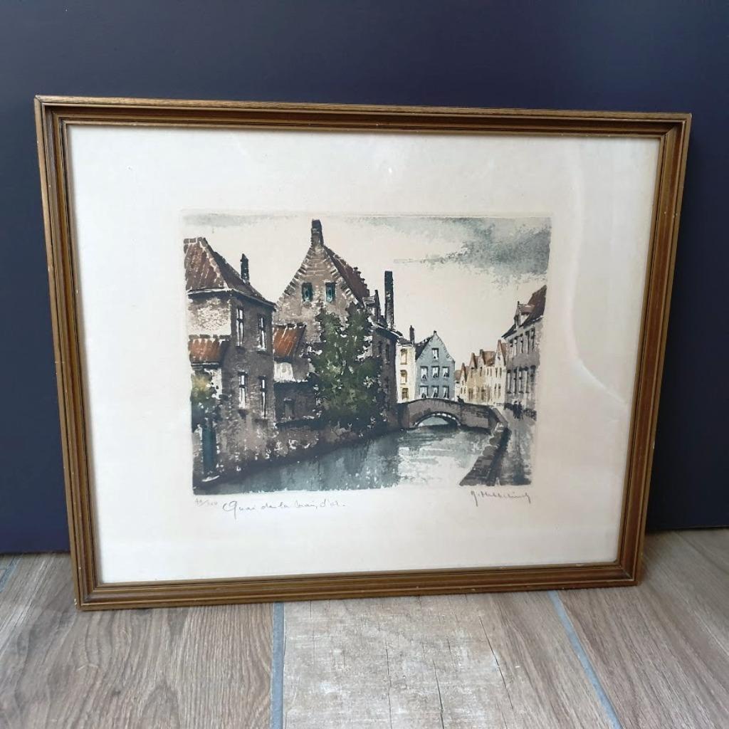 Originele ets genummerd en gesigneerd Roger Hebbelinck, Antiek en Kunst, Ophalen of Verzenden