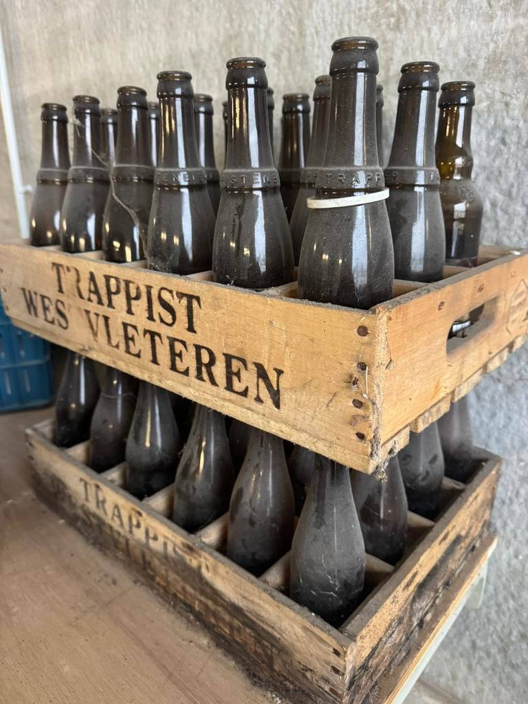 2 caisses à bière en bois vides (westvleteren, trappist), Enlèvement, Utilisé