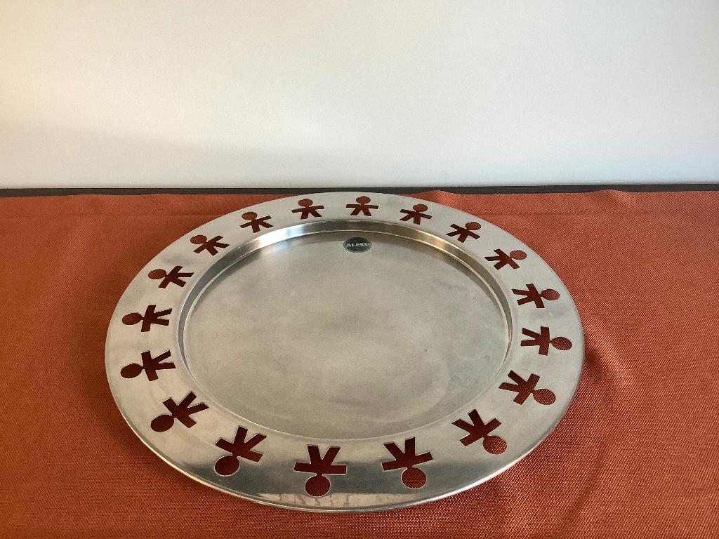 Alessi dienblad Girotondo, Huis en Inrichting, Woonaccessoires | Dienbladen, Ophalen of Verzenden, Gebruikt, Rond, Overige materialen