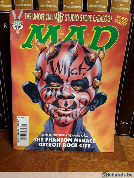 Mad, nrs. 356, 359d,384, 385, strips en cartoons, Ophalen of Verzenden, Gelezen