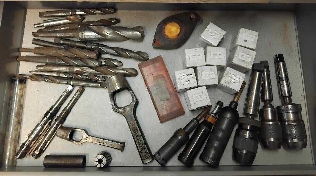 Lot mandrins,forêts, contre pointes,alesoir..., Bricolage & Construction, Tours, Enlèvement, Utilisé, Élément