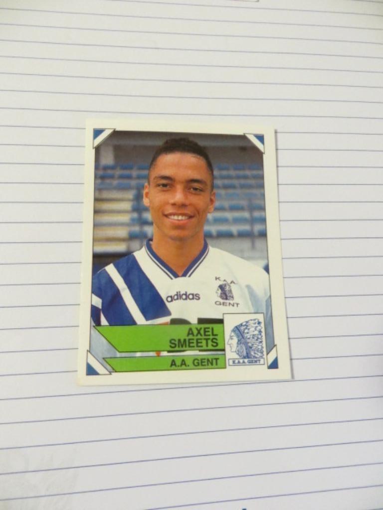 Voetbal: Sticker football 95 : Axel Smeets - AA Gent, Ophalen of Verzenden, Nieuw, Sticker