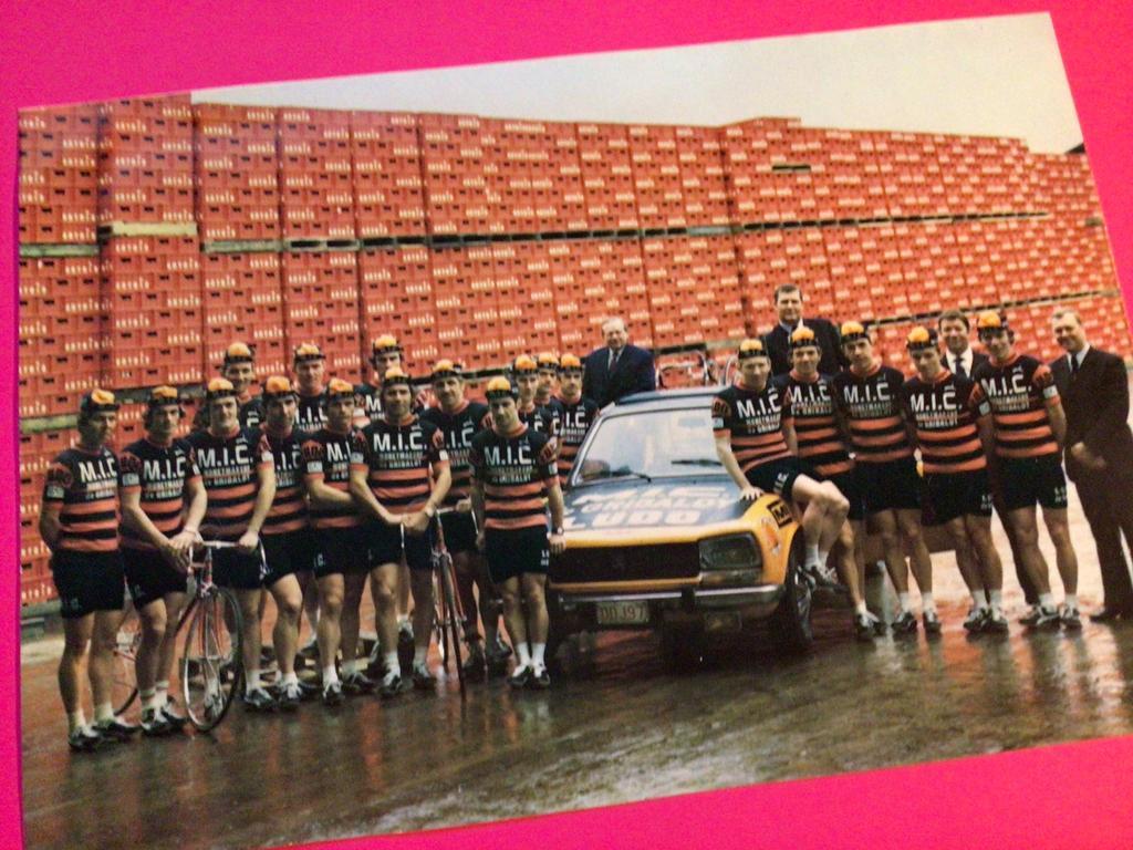 wielerkaart 1965 team mic ludo van springel ,pintens,leman ,, Verzenden, Zo goed als nieuw