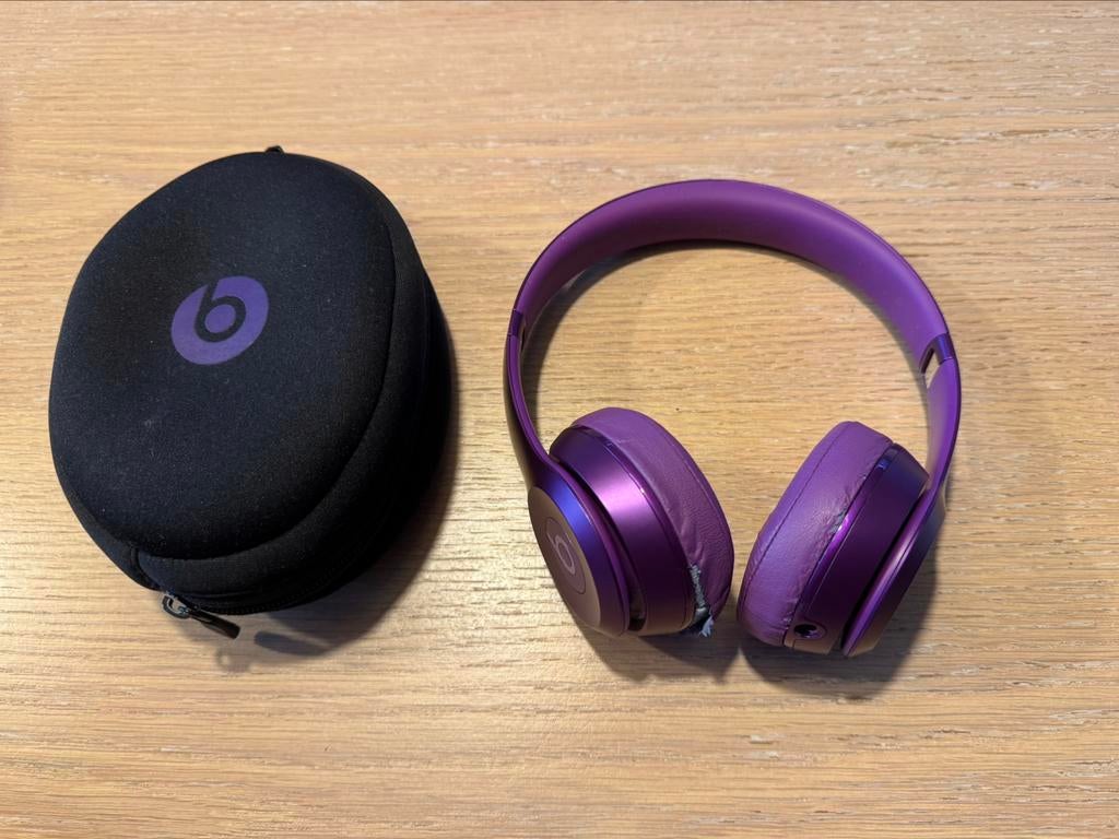 Beats solo 1 paars, Audio, Tv en Foto, Hoofdtelefoons, Ophalen of Verzenden, Gebruikt, Op oor (supra aural), Beats
