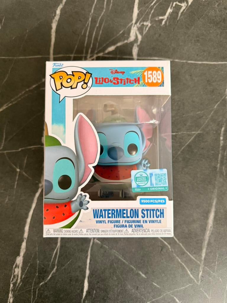 Édition limitée Funko Pop Stitch Watermelon #1589, Envoi, Comme neuf