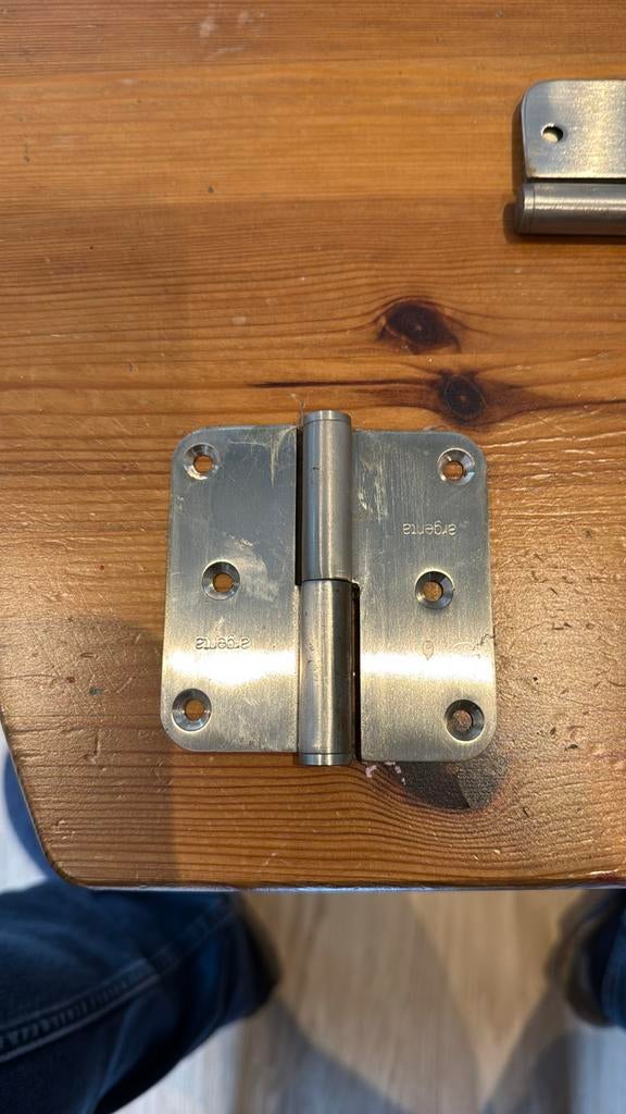 33* inox scharnieren professioneel, Ophalen, Zo goed als nieuw, Inox
