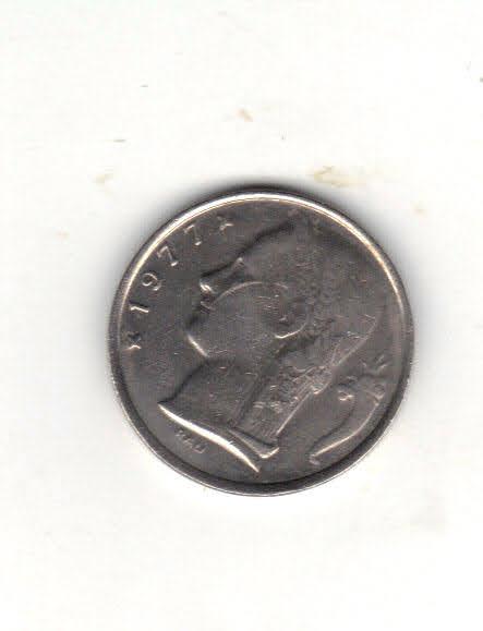 Pièce belge. 5 Francs 1977 flamande, Envoi