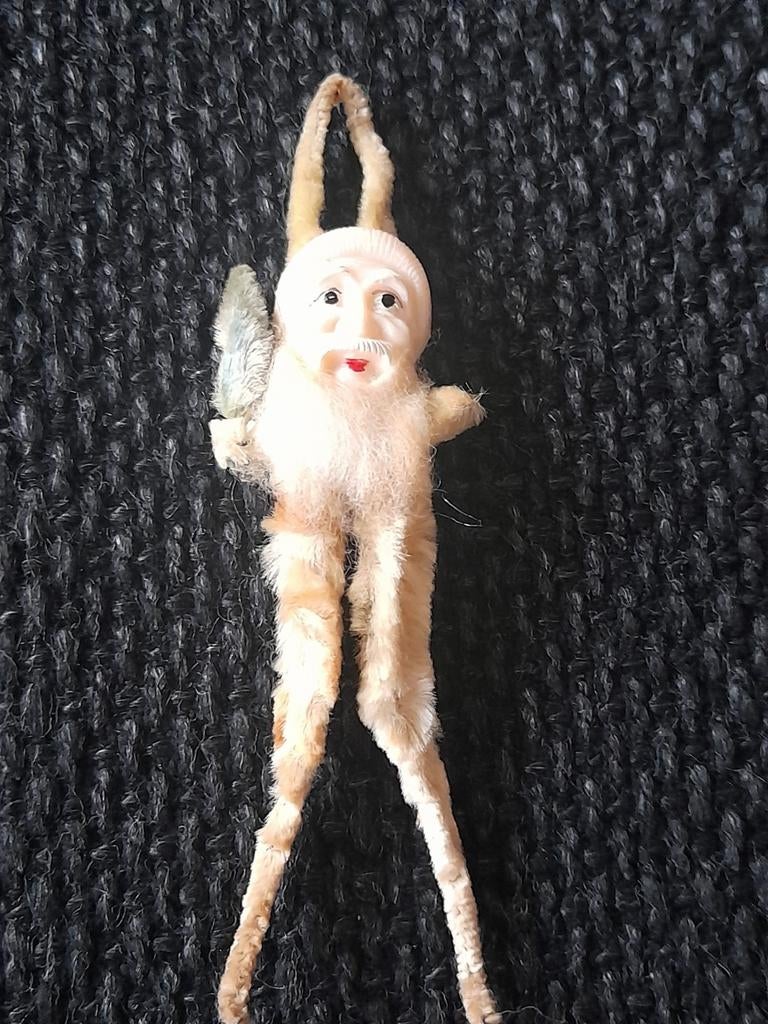 Ancienne boule de Noël allemande, années 1930, Père Noël en, Enlèvement ou Envoi