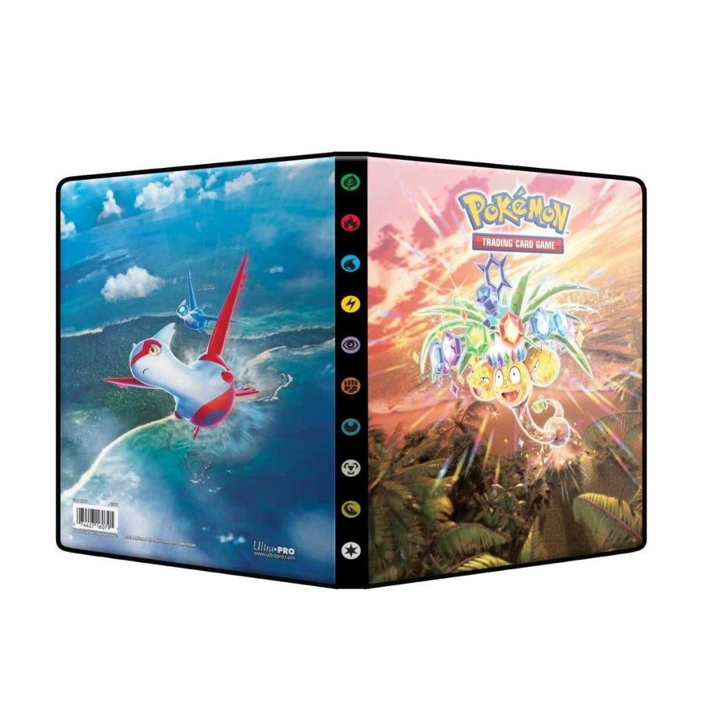 Pokemon - Surging Sparks - 4 Pocket Portfolio, Hobby en Vrije tijd, Verzamelkaartspellen | Pokémon, Nieuw, Overige typen, Foil