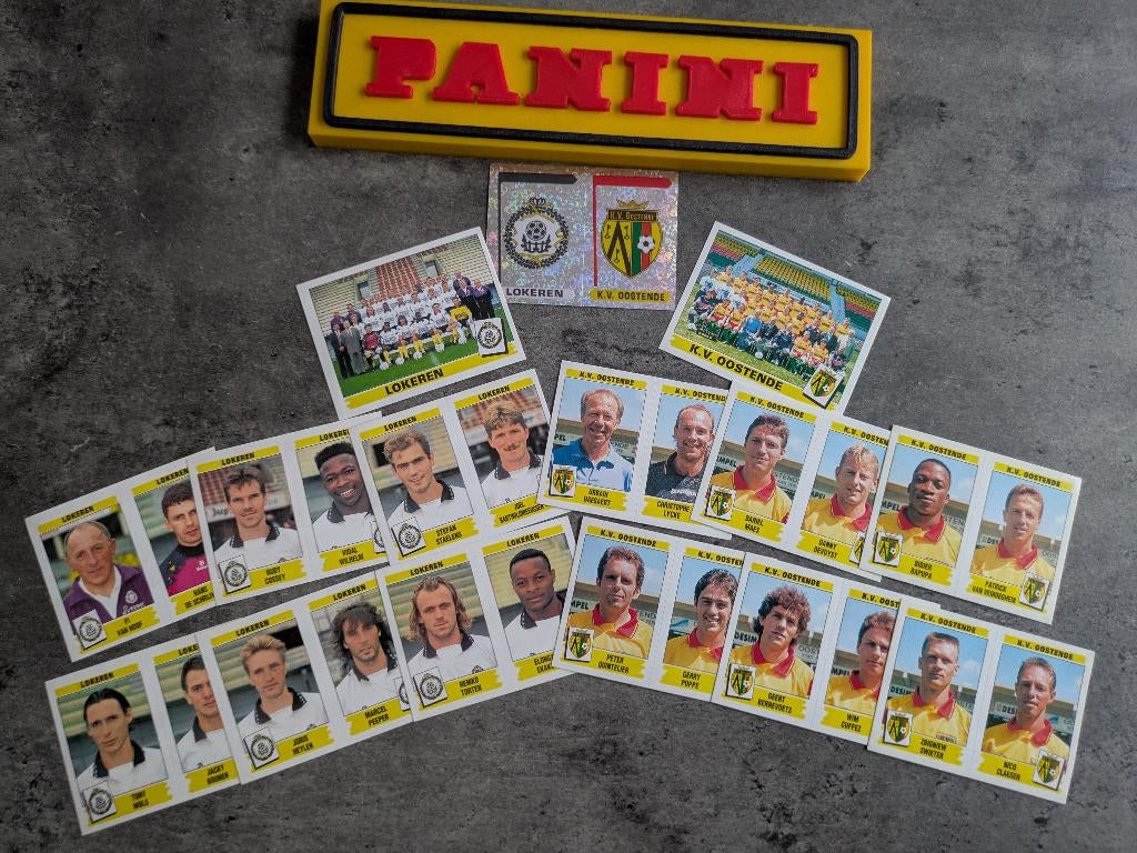 15 AUTOCOLLANTS PANINI FOOTBALL 96 LOKEREN/KVO OOSTENDE, Enlèvement ou Envoi, Neuf