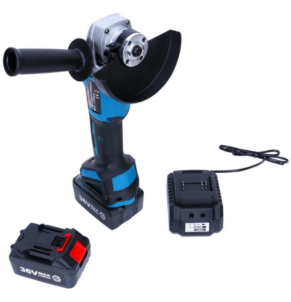 Nieuwe Haakse slijper + 2x accu + lader