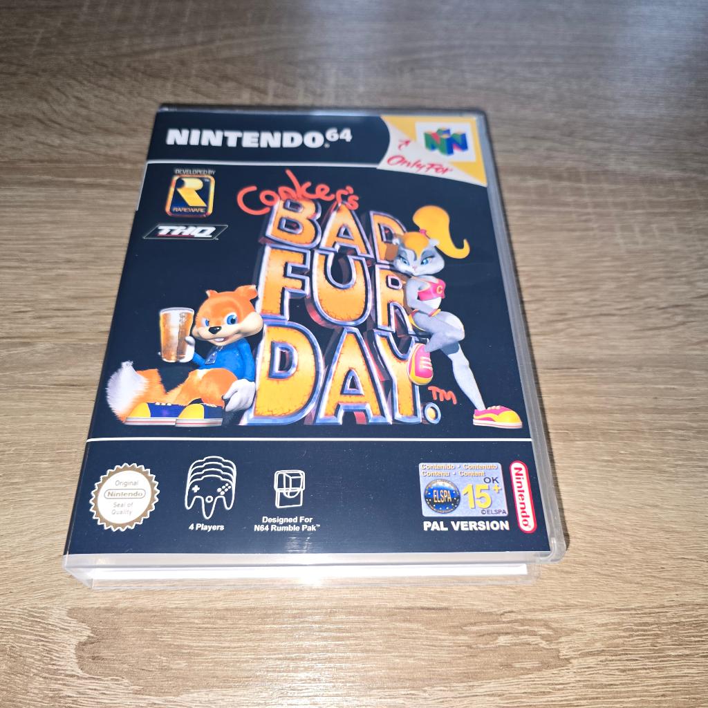 Conker's Bad Fur Day N64 Game Case (3), Envoi, Comme neuf