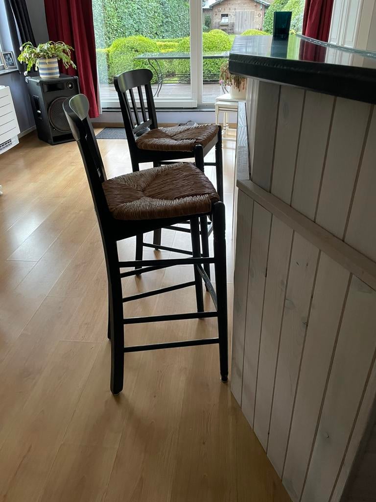 Barstoelen, Ophalen, Gebruikt, Met voetsteun, Riet