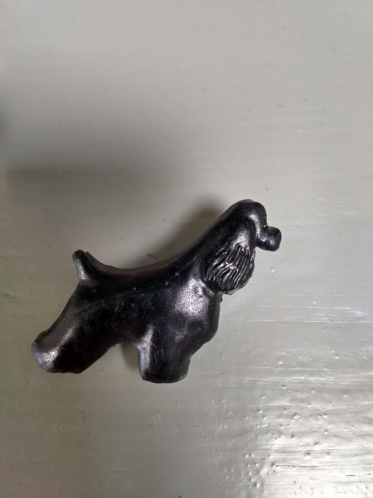 Broche Cocker spaniel hond, Ophalen of Verzenden, Zo goed als nieuw, Zwart, Overige materialen