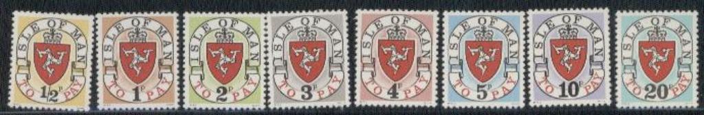 Isle of Man yvertnrs.: taxe 9/16 postfris, Envoi, Non oblitéré