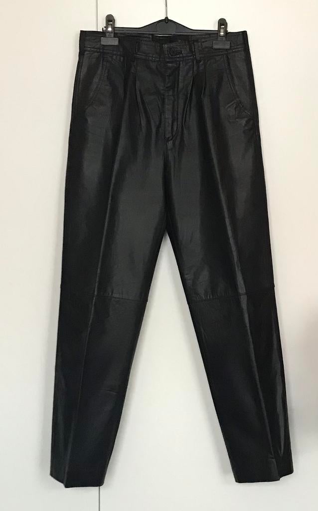 Wilsons vintage leren broek uit 1985 maat 40, prijs €20, Kleding | Heren, Broeken en Pantalons, Ophalen of Verzenden, Nieuw, Zwart