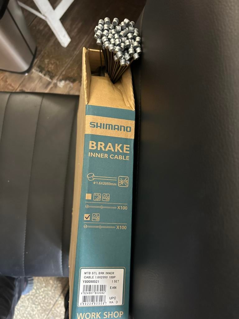 Shimano - remkabels 100 stuks 1.6x2050mm, Ophalen, Nieuw